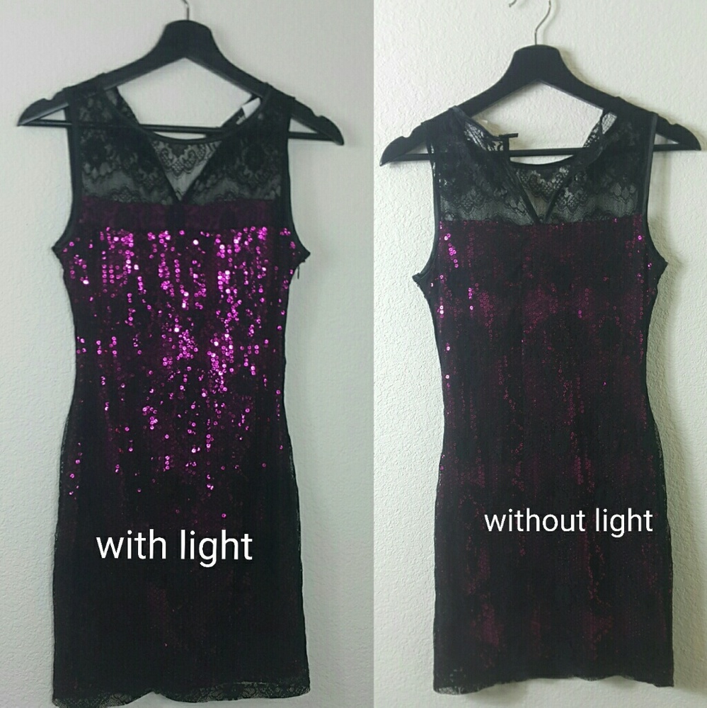 BLACK AND PINK DRESS